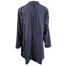 Load image into Gallery viewer, Torrid Purple Studio Crepe Boyfriend Blazer longline pinstripe pattern size 4