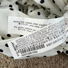 Load image into Gallery viewer, Zara White Black Polka Dot Mini Dress Ruched Draped Size bodycon pin up size S