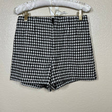 Load image into Gallery viewer, ZARA black shorts women knit checker pattern shorts size M