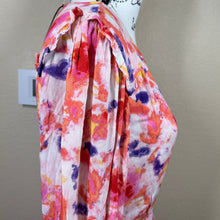 Load image into Gallery viewer, Betsey Johnson pink dress floral side ruched long sleeve size10 soft girl barbie