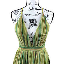 Load image into Gallery viewer, LUXXEL green dress women Lime green Glitter omber mini tutu dress size M