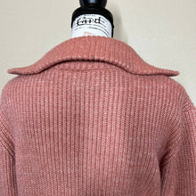 Load image into Gallery viewer, Jessica Simpson sweater rusty light coral long sleeve knit half front zip size XS