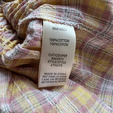 Load image into Gallery viewer, Max Studio yellow top smocked peplum flutter sleeve size L