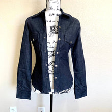 Load image into Gallery viewer, ZARA women dark blue denim jacket size S