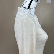 Load image into Gallery viewer, Zara cream sweater women ribbed embroidered collar knit sweater size M