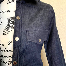 Load image into Gallery viewer, ZARA women dark blue denim jacket size S