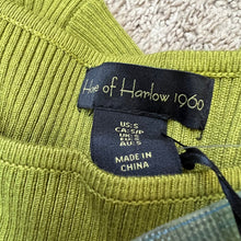Load image into Gallery viewer, House of Harlow 1960 green ribbed dress long sleeve baddie size S party