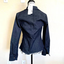 Load image into Gallery viewer, ZARA women dark blue denim jacket size S