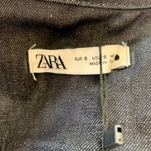 Load image into Gallery viewer, ZARA women dark blue denim jacket size S