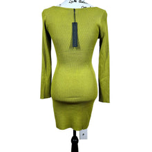 Load image into Gallery viewer, House of Harlow 1960 green ribbed dress long sleeve baddie size S party