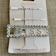 Load image into Gallery viewer, Hair accessories KISS hair clips Silver