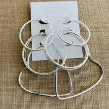 Load image into Gallery viewer, Tres Styles Earring Set, Silver
