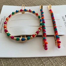 Load image into Gallery viewer, Hair Clips Beaded Hair Clip MultiColor 3pcs