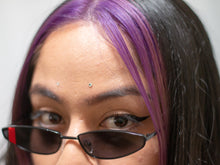 Load image into Gallery viewer, SLICK CAT EYE, Black w/ Red Stripe