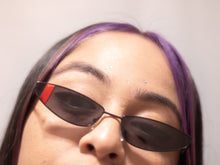 Load image into Gallery viewer, SLICK CAT EYE, Black w/ Red Stripe