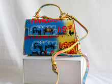 Load image into Gallery viewer, CALLE ART- Date Night Bag, Blue small crossbody satchel bag