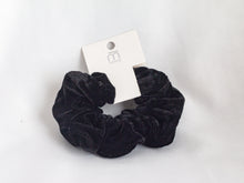 Load image into Gallery viewer, Hair Scrunchies Pink & Black Velvet Hair Scrunchies 2pcs