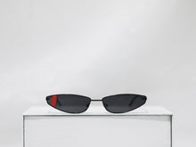 Load image into Gallery viewer, SLICK CAT EYE, Black w/ Red Stripe