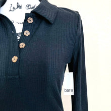 Load image into Gallery viewer, Bar III women bodysuit black long sleeve bodysuit