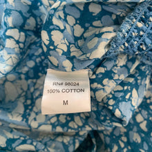 Load image into Gallery viewer, House of Harlow 1960 women top blue floral off shoulder top size M