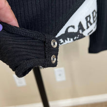 Load image into Gallery viewer, Bar III women bodysuit black long sleeve bodysuit