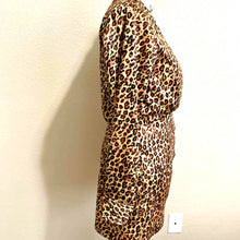 Load image into Gallery viewer, ZARA women dress Leopard print long sleeve wrap bodycon dress size M