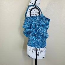 Load image into Gallery viewer, House of Harlow 1960 women top blue floral off shoulder top size M