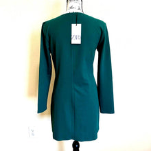 Load image into Gallery viewer, Women dress ZARA Green long sleeve A-line dress