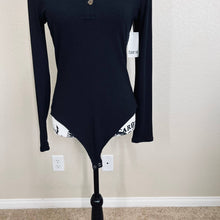 Load image into Gallery viewer, Bar III women bodysuit black long sleeve bodysuit