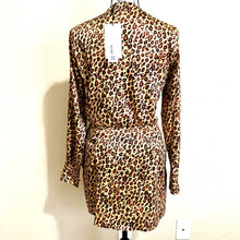 Load image into Gallery viewer, ZARA women dress Leopard print long sleeve wrap bodycon dress size M