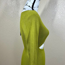 Load image into Gallery viewer, House of Harlow 1960 green ribbed dress long sleeve baddie size S party
