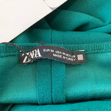 Load image into Gallery viewer, Women dress ZARA Green long sleeve A-line dress
