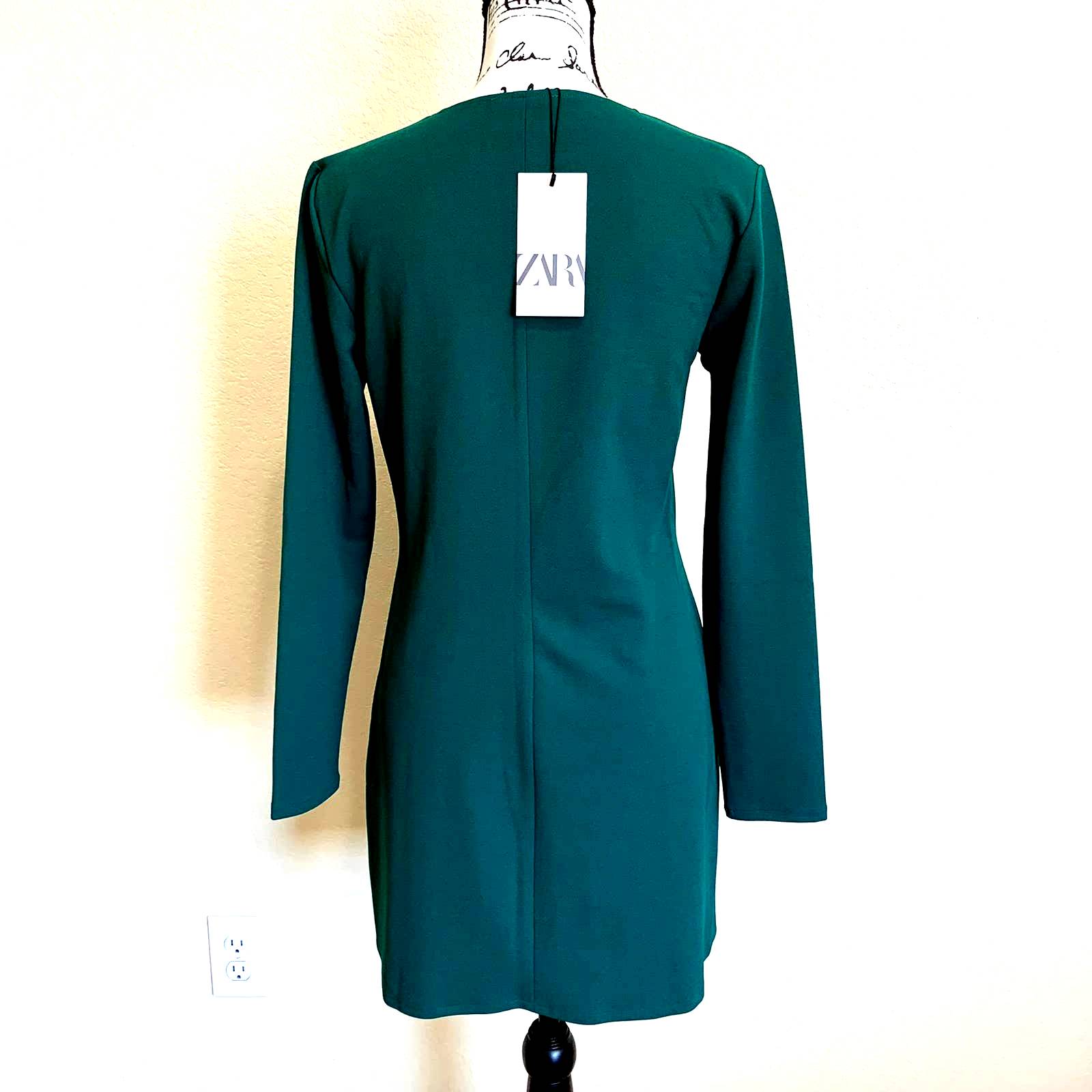 Women dress ZARA Green long sleeve A-line dress RELM3125 Women dress ZARA Green long sleeve A-line dress RELM3125