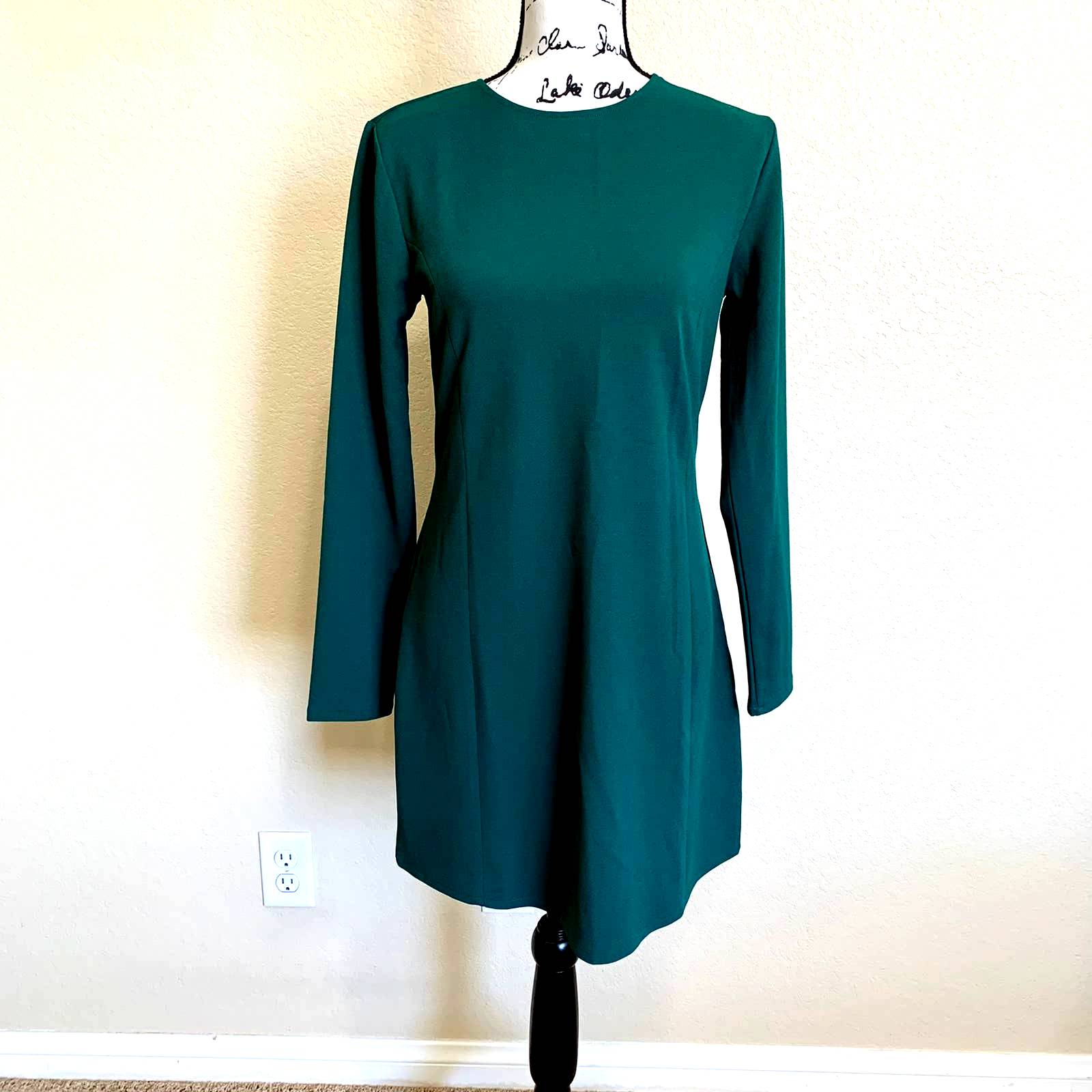 Women dress ZARA Green long sleeve A-line dress RELM3125 Women dress ZARA Green long sleeve A-line dress RELM3125